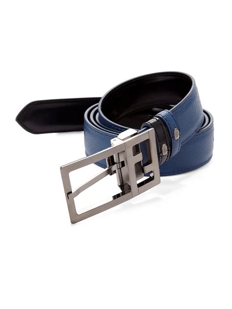 blue fendi belt reversible|Fendi men's reversible belt.